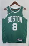 NBA Men Season 2023 Boston Celtics Green #8 PORZINGIS Jersey High Quality Name and Number Print
