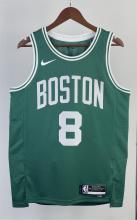NBA Men Season 2023 Boston Celtics Green #8 PORZINGIS Jersey High Quality Name and Number Print