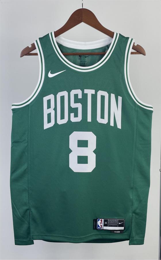 NBA Men Season 2023 Boston Celtics Green #8 PORZINGIS Jersey High Quality Name and Number Print