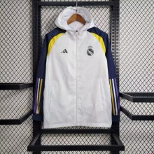 23/24 Real Madrid White Windbreaker Jacket Thai Quality