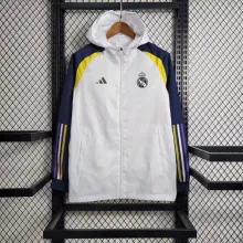 23/24 Real Madrid White Windbreaker Jacket Thai Quality