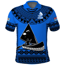 Rugby 2023-2024 Fiji Blue Rugby Polo High Quality