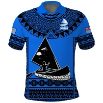 Rugby 2023-2024 Fiji Blue Rugby Polo High Quality