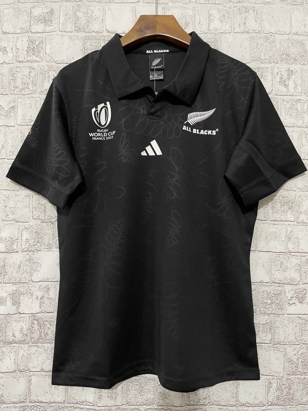 Rugby World Cup 2023 New Zealand All Black Home Rugby Jersey High Quality