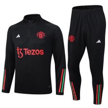 23/24 Man United Black Sweater Tracksuit Thai Quality