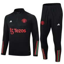 23/24 Man United Black Sweater Tracksuit Thai Quality