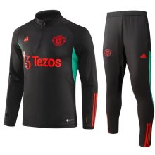 23/24 Man United Black Sweater Tracksuit Thai Quality