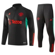 23/24 Man United Black Sweater Tracksuit Thai Quality