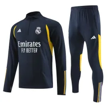 23/24 Real Madrid Dark Blue Sweater Tracksuit Thai Quality