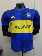 23/24 Boca Home Jersey Plaver Version With Sponsors Soccer Jersey
