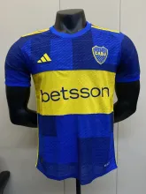 23/24 Boca Home Jersey Plaver Version With Sponsors Soccer Jersey