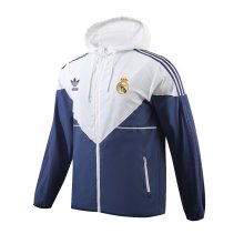 23/24 Real Madrid Blue Windbreaker Jacket 1:1 Quality