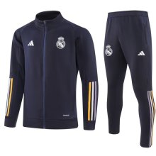 23/24Real Madrid Dark Blue Jacket Tracksuit Thai Quality