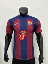 23/24 Barcelona Home  Edition Rolling stones Jersey Player Version   1:1 Quality  wobiao