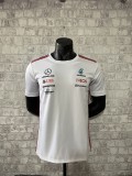 2023 Mercedes F1 Team Round Collar POLO T-Shirt White