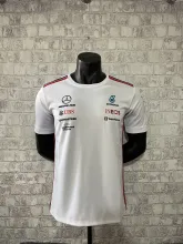 2023 Mercedes F1 Team Round Collar POLO T-Shirt White