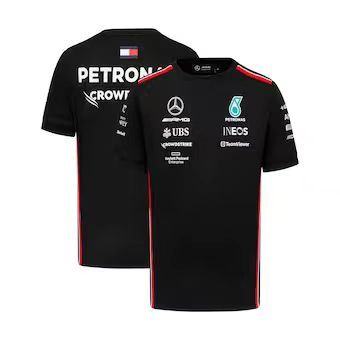2023 Mercedes F1 Team Round Collar POLO T-Shirt