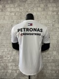 2023 Mercedes F1 Team Round Collar POLO T-Shirt White