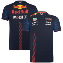 2023 Red Bull Racing Dark Blue F1 Team Round Collar POLO T-Shirt