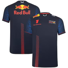 2023 Red Bull Racing Dark Blue F1 Team Round Collar POLO T-Shirt