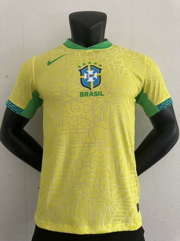 24/25 Brazil Home Jersey Yellow Player Version 1:1 Quality Thai Quality