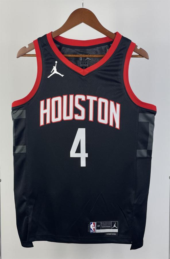 NBA Men 2024 Houston Rockets Black #4 GREEN Classics Swingman Jersey