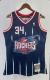 NBA Men 96-97 Houston Rockets Navy Blue #34 OLAJUWON Classics Swingman Jersey