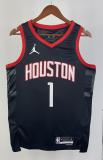 NBA Men 2024 Houston Rockets Black #1 MCGRADY Classics Swingman Jersey