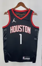 NBA Men 2024 Houston Rockets Black #1 MCGRADY Classics Swingman Jersey
