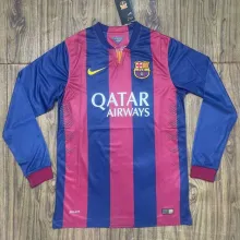 14/15 Barcelona Home Retro Jersey Long Sleeve