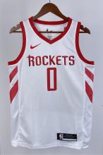 NBA Men 2019 Houston Rockets White #0 WESTBROOK Classics Swingman Jersey