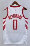 NBA Men 2019 Houston Rockets White #0 WESTBROOK Classics Swingman Jersey