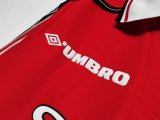 1998 Man United Home Long Sleeve Retro Jersey