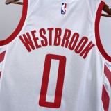 NBA Men 2019 Houston Rockets White #0 WESTBROOK Classics Swingman Jersey