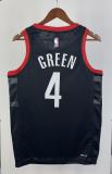 NBA Men 2024 Houston Rockets Black #4 GREEN Classics Swingman Jersey
