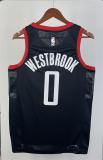NBA Men 2024 Houston Rockets Black #0 WESTBROOK Classics Swingman Jersey