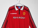 1998 Man United Home Long Sleeve Retro Jersey
