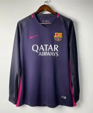 16/17 Barcelona Away Retro Jersey Long Sleeve