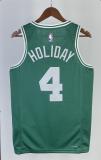 NBA Men Season 2023 Boston Celtics Green #4 HOLIDAY Jersey High Quality Name and Number Print