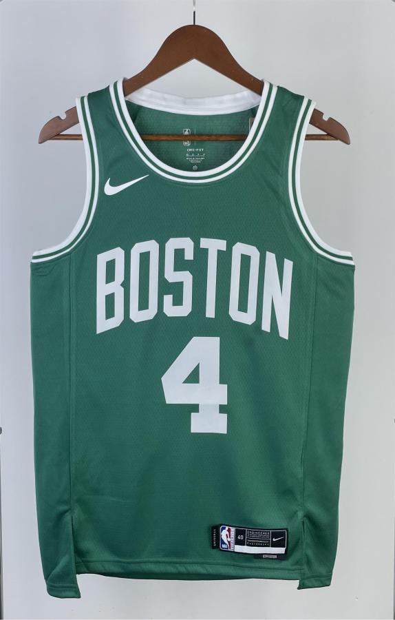 NBA Men Season 2023 Boston Celtics Green #4 HOLIDAY Jersey High Quality Name and Number Print