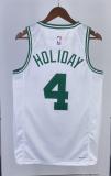 NBA Men Season 2023 Boston Celtics White #4 HOLIDAY Jersey High Quality Name and Number Print