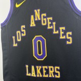 NBA Men 2024 Los Angeles Lakers Black City Version #0 WESTBROOK Jersey High Quality Name and Number Print