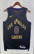 NBA Men 2024 Los Angeles Lakers Black City Version #0 WESTBROOK Jersey High Quality Name and Number Print
