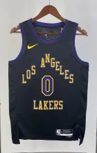 NBA Men 2024 Los Angeles Lakers Black City Version #0 WESTBROOK Jersey High Quality Name and Number Print