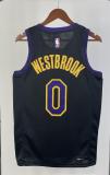 NBA Men 2024 Los Angeles Lakers Black City Version #0 WESTBROOK Jersey High Quality Name and Number Print