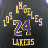 NBA Men 2024 Los Angeles Lakers Black City Version #24 BRYANT Jersey High Quality Name and Number Print