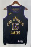 NBA Men 2024 Los Angeles Lakers Black City Version #15 REAVES Jersey High Quality Name and Number Print