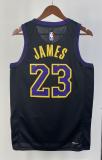 NBA Men 2024 Los Angeles Lakers Black City Version #23 JAMES Jersey High Quality Name and Number Print