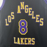 NBA Men 2024 Los Angeles Lakers Black City Version #8 BRYANT Jersey High Quality Name and Number Print