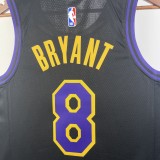 NBA Men 2024 Los Angeles Lakers Black City Version #8 BRYANT Jersey High Quality Name and Number Print